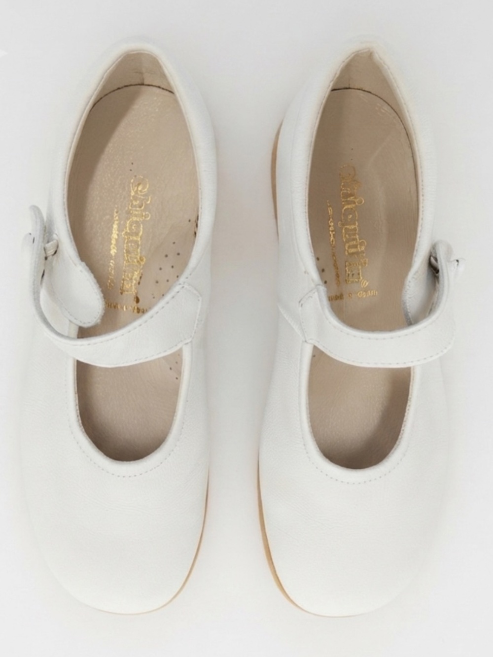Chiquitin Classic White Leather Mary Jane Shoes